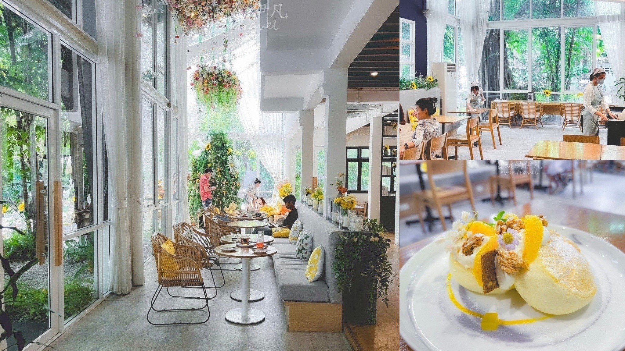 泰國曼谷景點。Ryoku Cafe｜叢林網美咖啡廳，挑高玻璃屋，不容錯過的特色舒芙蕾！曼谷咖啡廳/打卡景點/下午茶/泰國美食