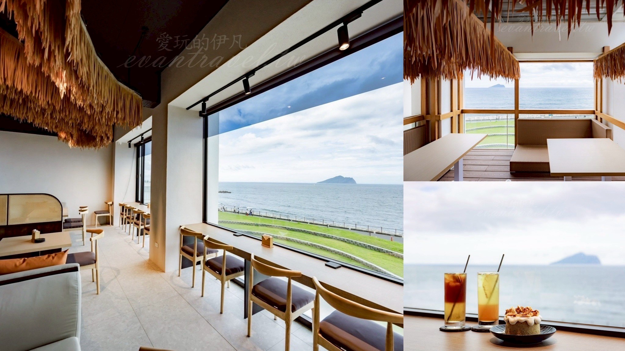 頭城景點。滿山望海二館，享擁絕美龜山島美景的海景咖啡館！宜蘭景點